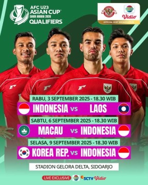 Jadwal Timnas Indonesia U-23 Grup J Kualifikasi Piala Asia 2026. (Instagram)